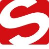 Logo of the agency Smarketer, a white S on a red square
