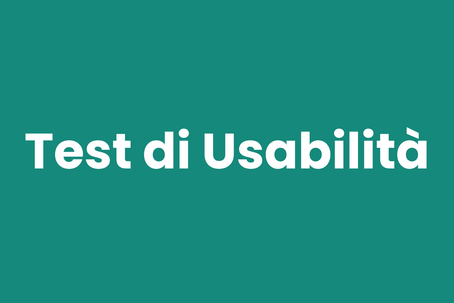 anteprima del test di usabilità