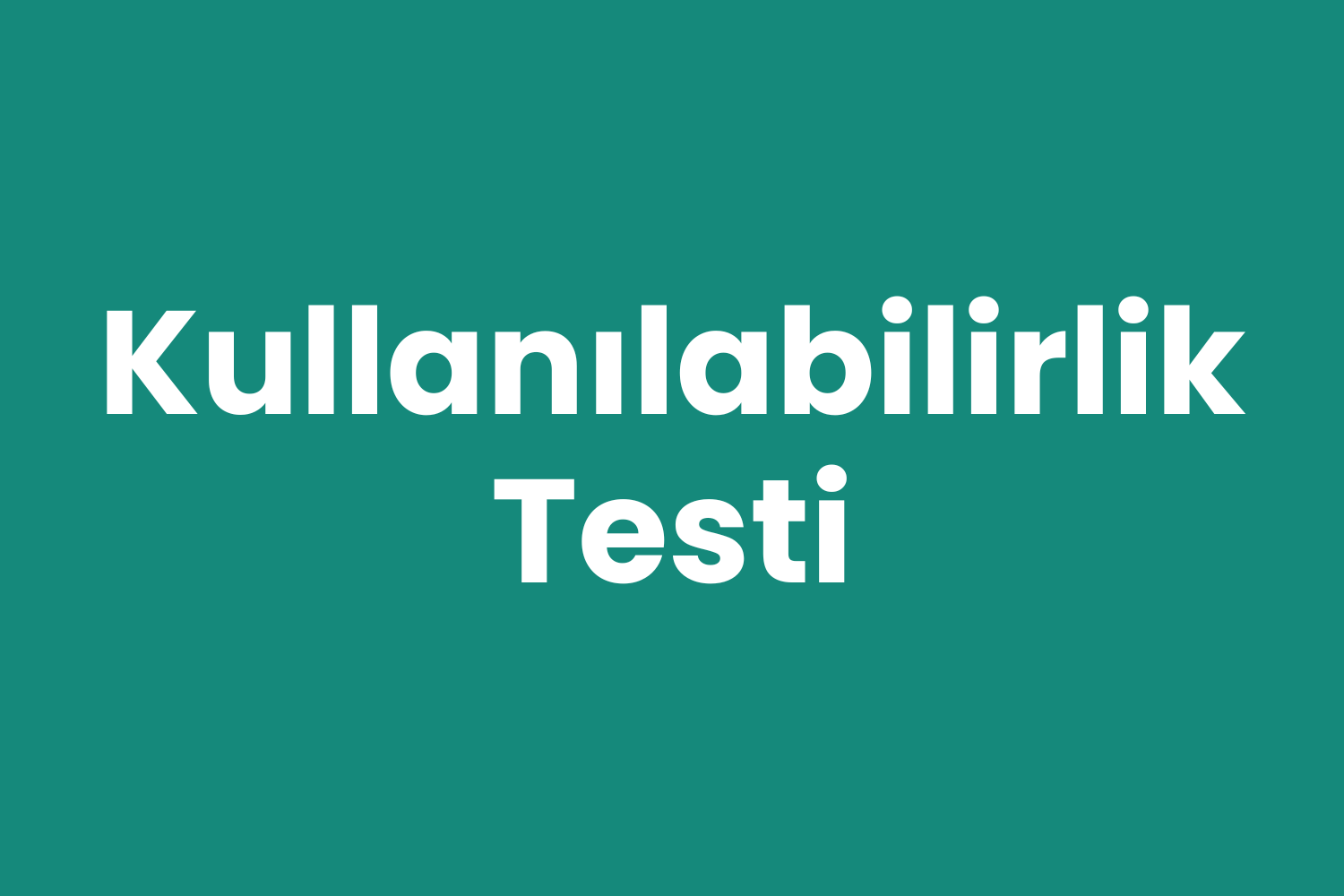 kullanılabilirlik testi önizlemesi