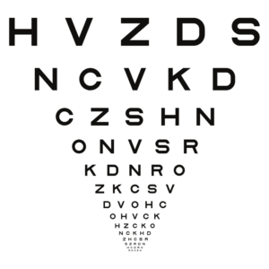 Low vision eye test